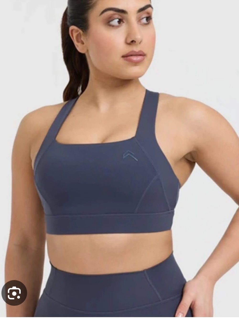 Oner Active True Blue Timeless Wide Strap Sports Bra Medium